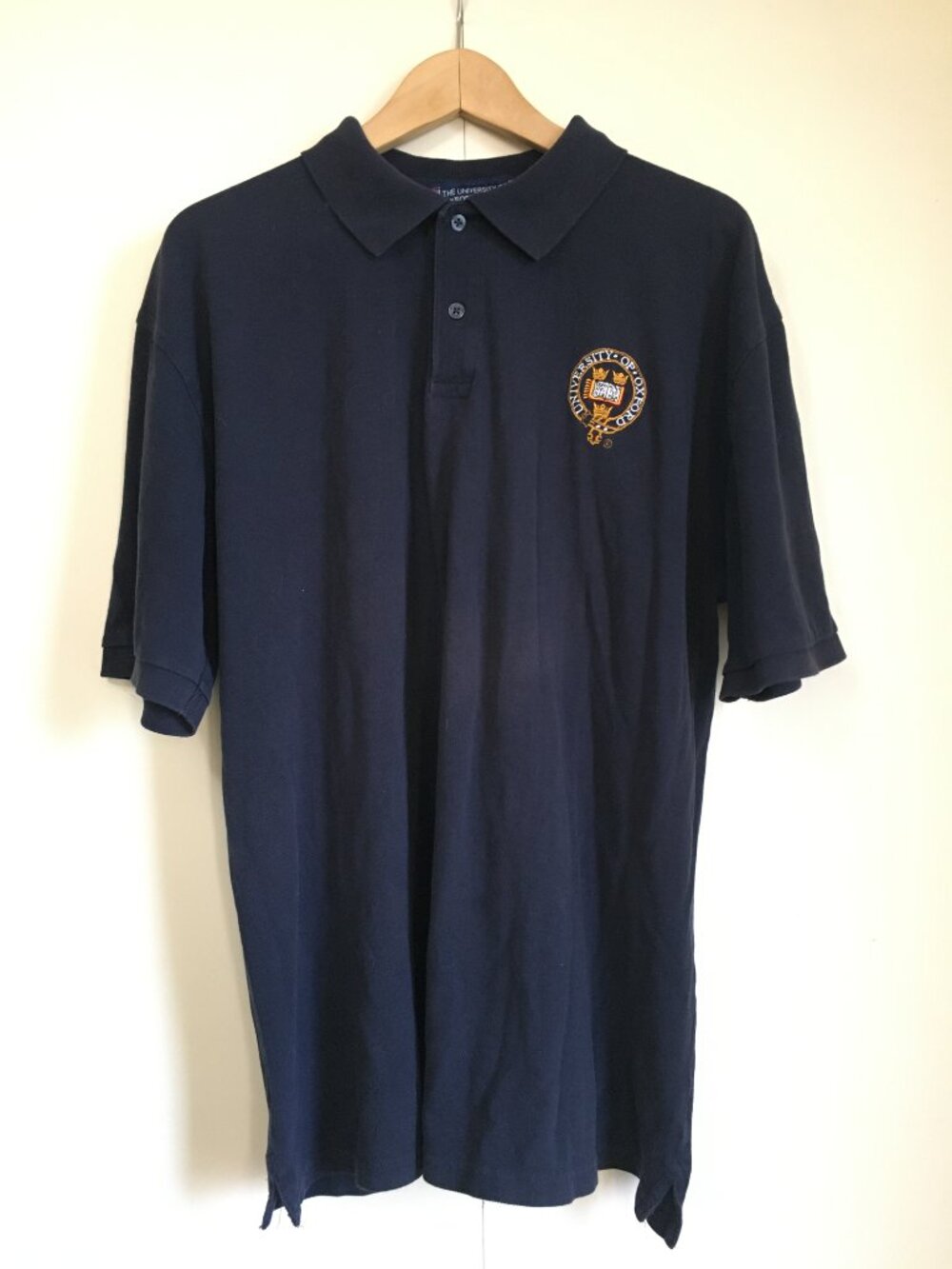 The University of Oxford Dark Navy Blue SS Cotton Preppy Polo Shirt 2XL